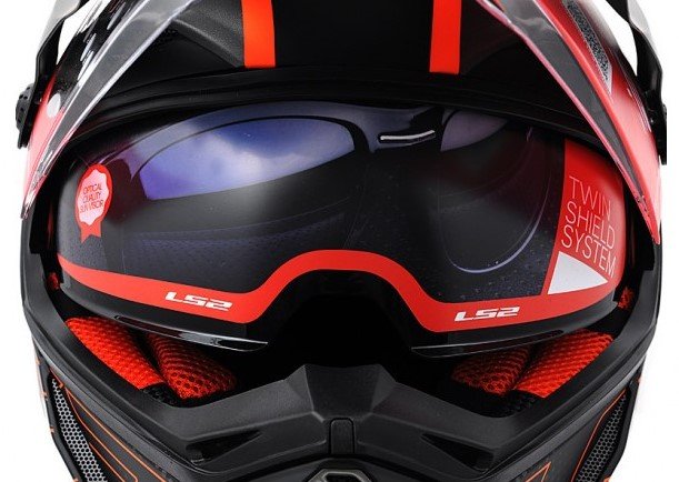 Мотошлем LS2 MX436 Pioneer Element Titanic/Black/Orange