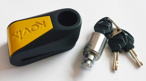 Мотозамок с сигнализацией Kovix KNL15 Black/Yellow (KNL15 K/Y)