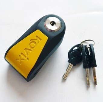Мотозамок с сигнализацией Kovix KNL15 Black/Yellow (KNL15 K/Y)