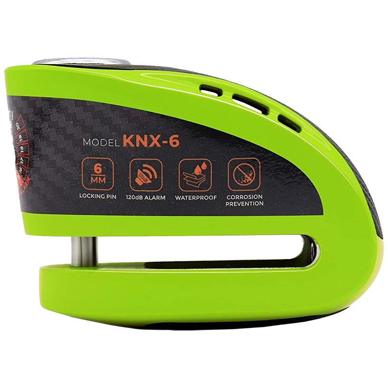 Замок блокировки тормозного диска Kovix KNX6 Green (00-00264567)