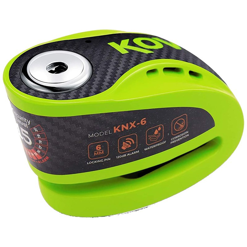Замок блокировки тормозного диска Kovix KNX6 Green (00-00264567)