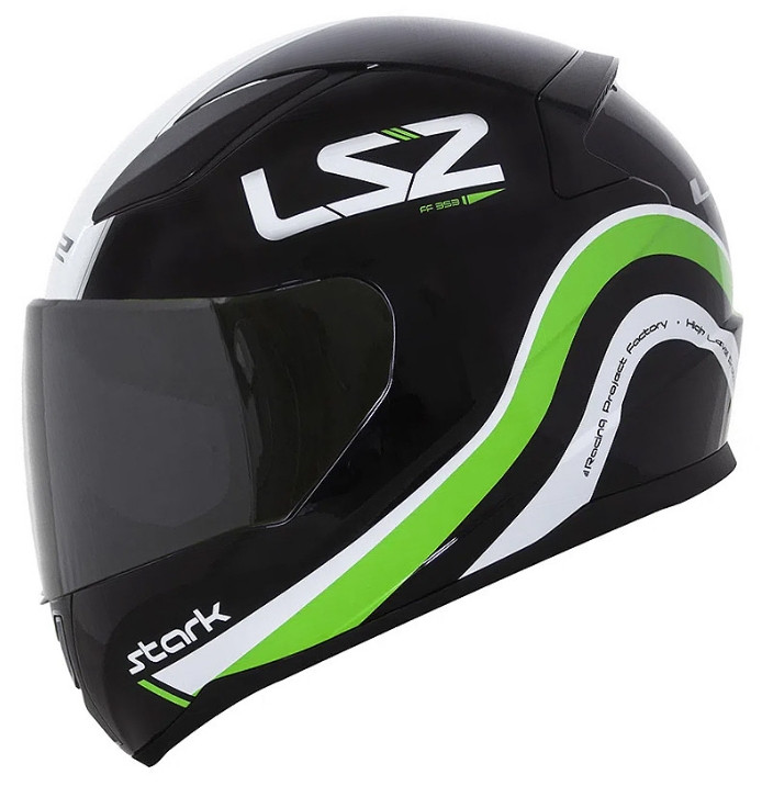 Мотошлем LS2 FF353 Rapid Stark Black/Green/White