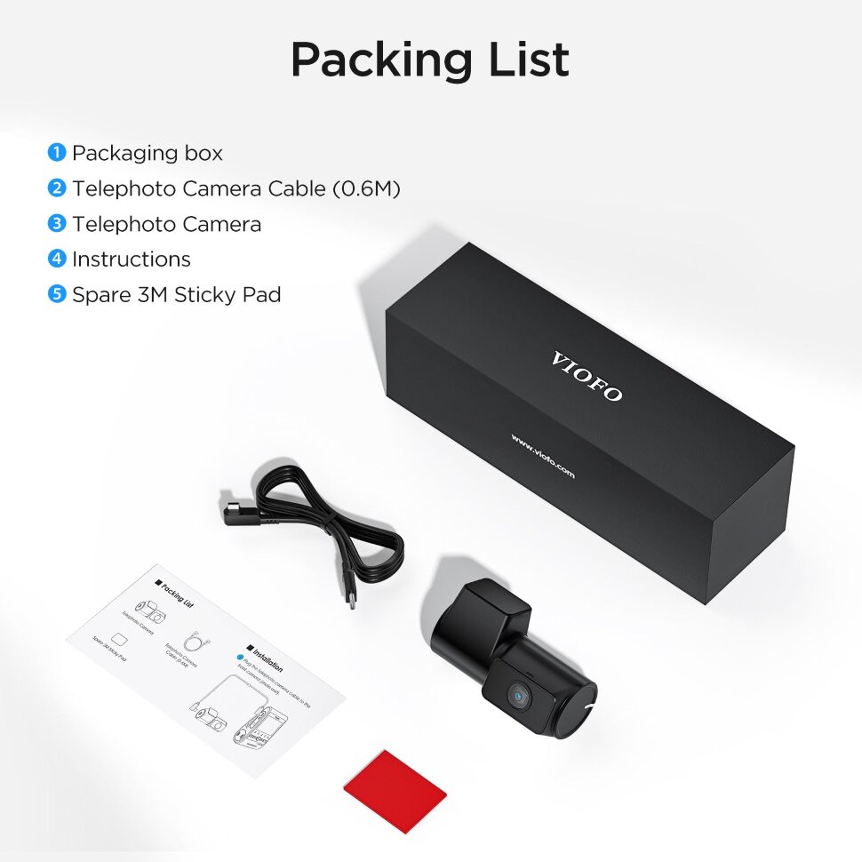 Додаткова камера VIOFO RTC300 телефото для A229 Pro / A229 Plus