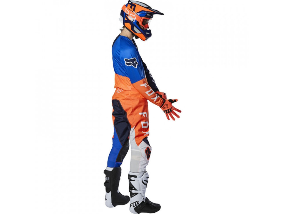 Мотошлем дитячий FOX Youth V1 Prix Helmet Orange /Blue