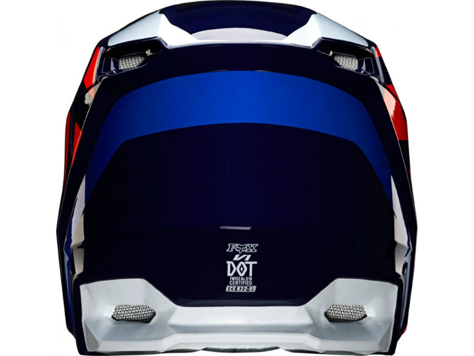 Мотошлем дитячий FOX Youth V1 Prix Helmet Orange /Blue