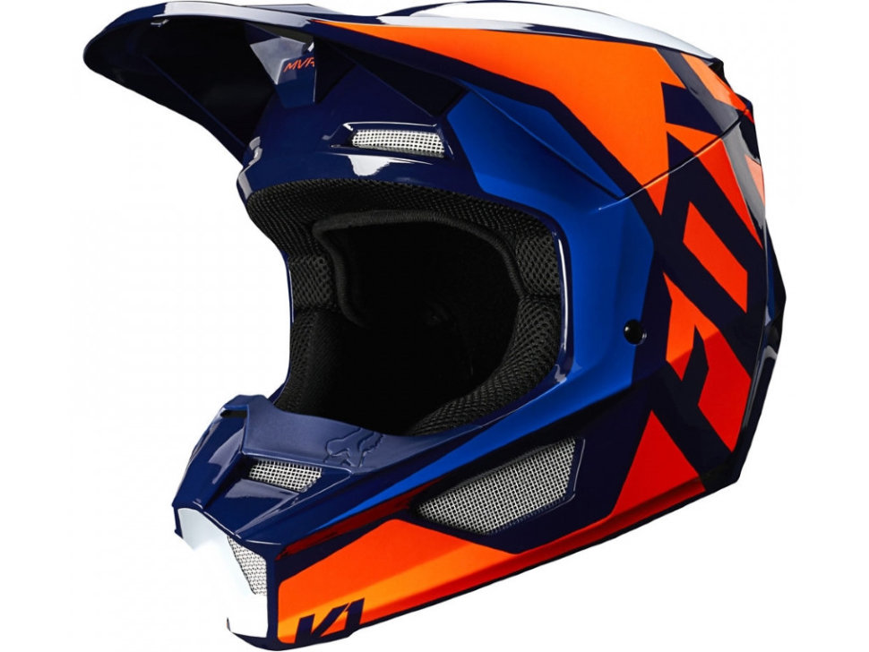 Мотошлем дитячий FOX Youth V1 Prix Helmet Orange /Blue