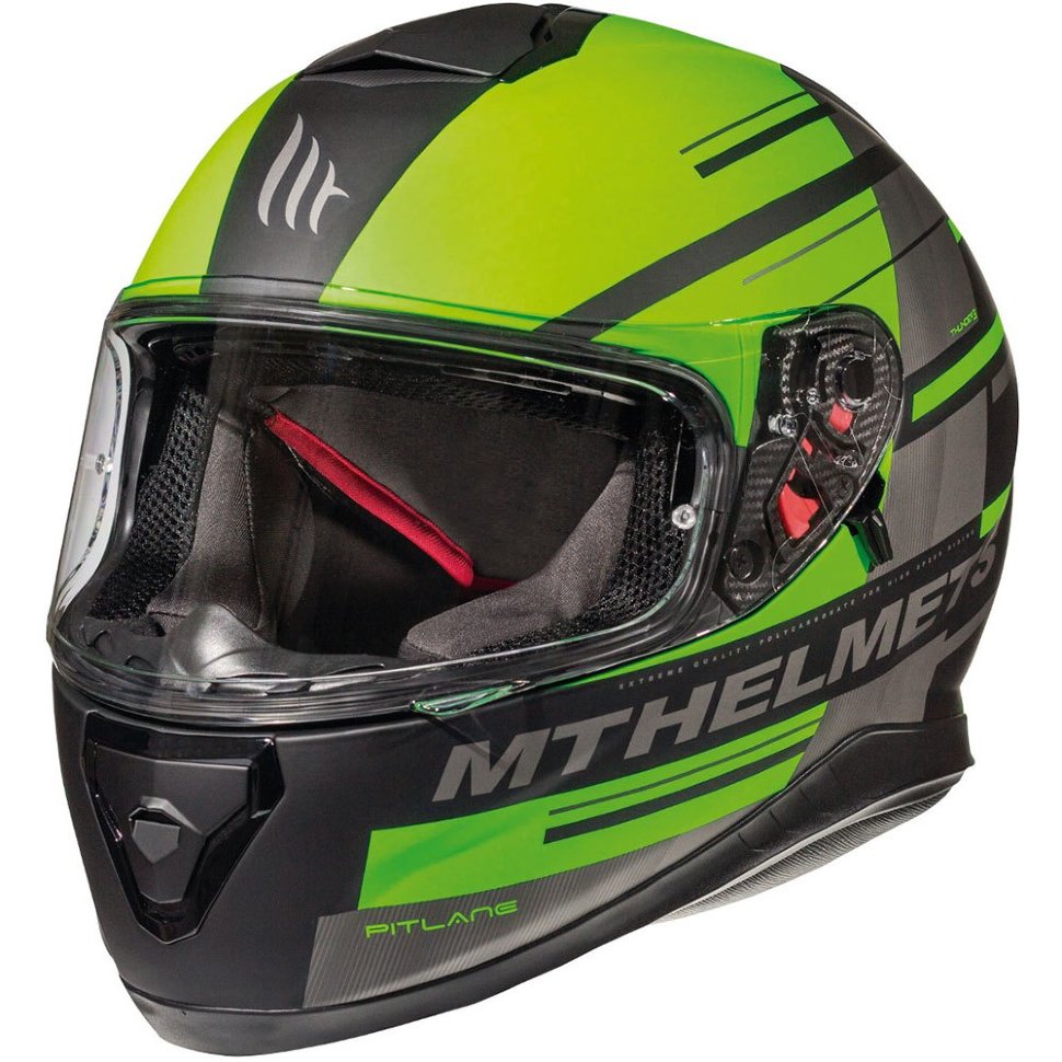 Мотошлем MT Helmets Thunder 3 SV Pitlane Matt Fluor Green /Grey