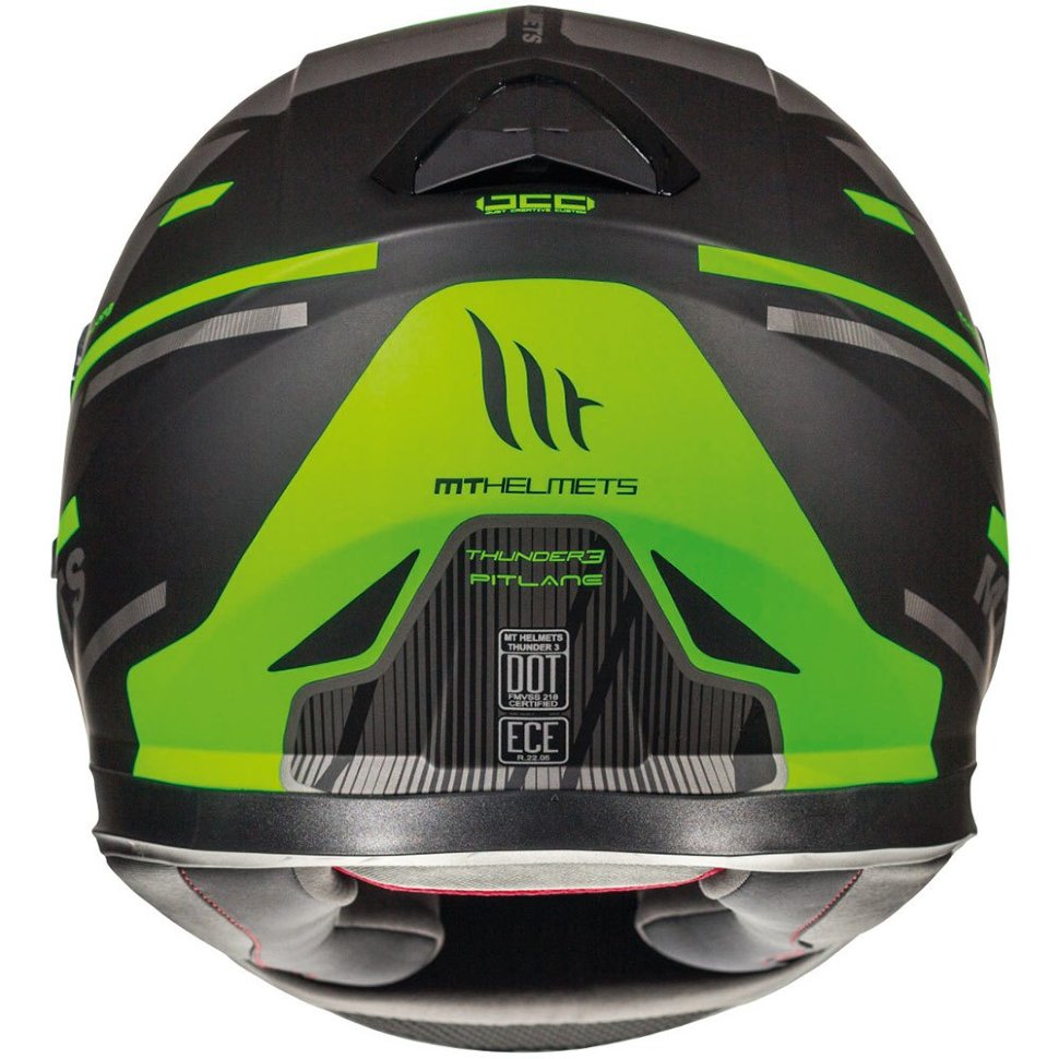 Мотошлем MT Helmets Thunder 3 SV Pitlane Matt Fluor Green/Grey