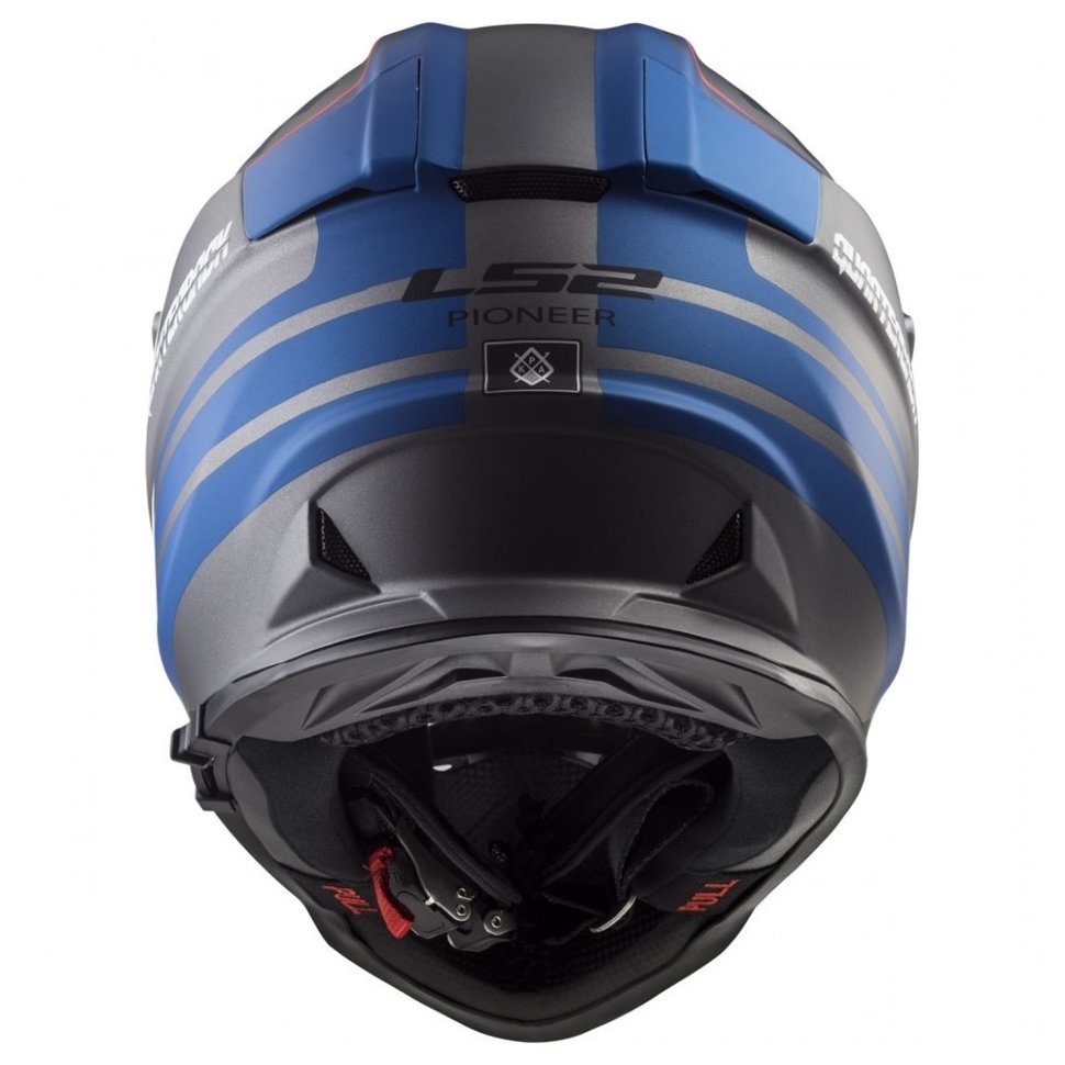 Мотошлем LS2 MX436 Pioneer Quarterback Matt Titanium/Blue