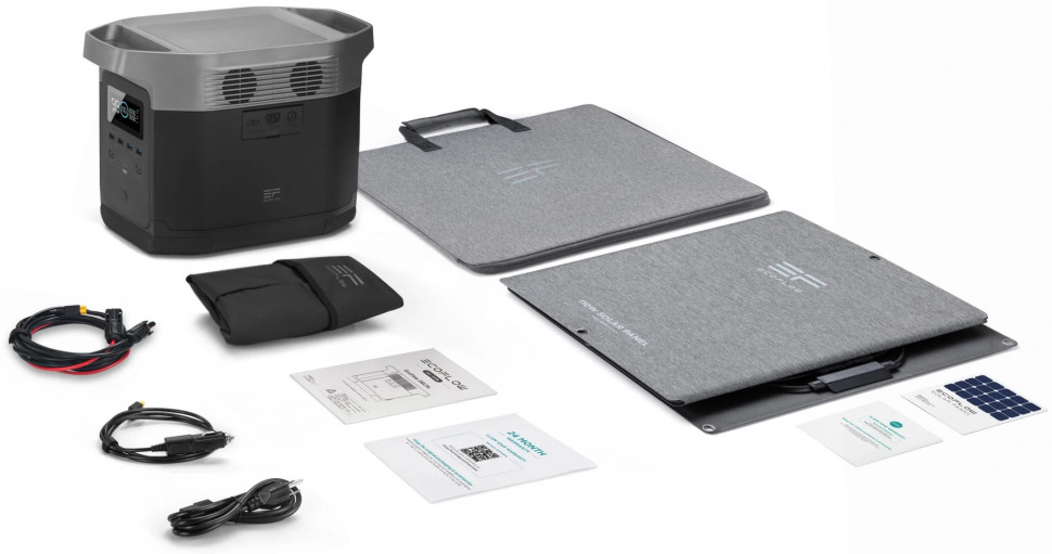 Комплект EcoFlow DELTA + 2х110W Solar Panel (BundleD+2SP110W) (1260 Вт·ч / 1800 Вт)