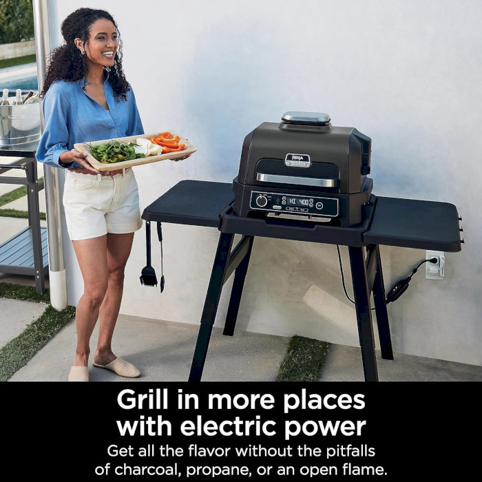 Електрогриль-барбекю та коптильня Ninja Woodfire Pro XL Electric BBQ Grill & Smoker (OG850EU)