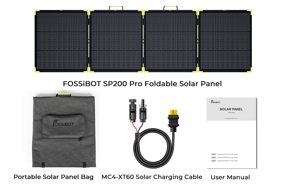 Двусторонняя солнечная панель Fossibot SP200 Pro (200 Вт)