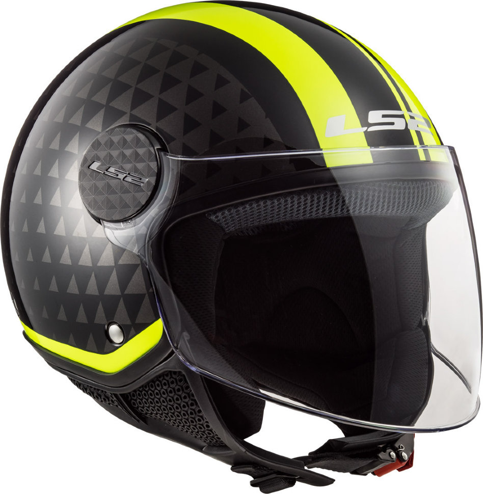 Мотошлем LS2 OF558 Sphere Lux Crush Black/Yellow