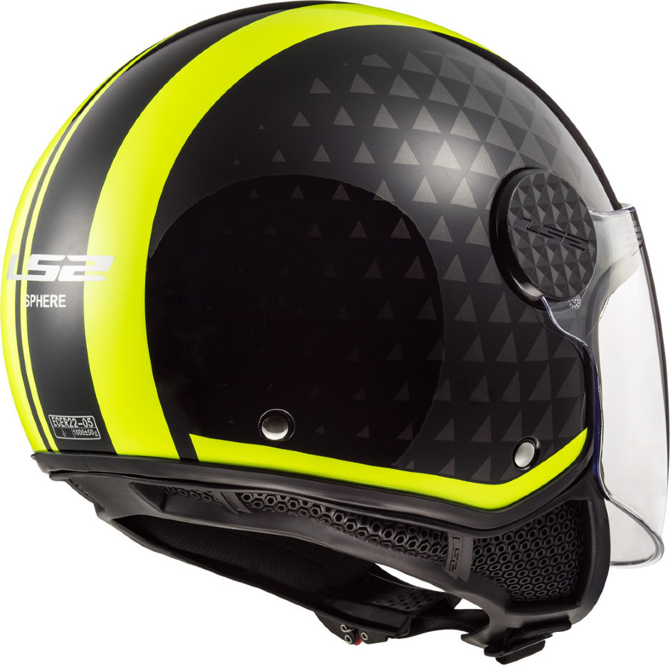Мотошлем LS2 OF558 Sphere Lux Crush Black/Yellow