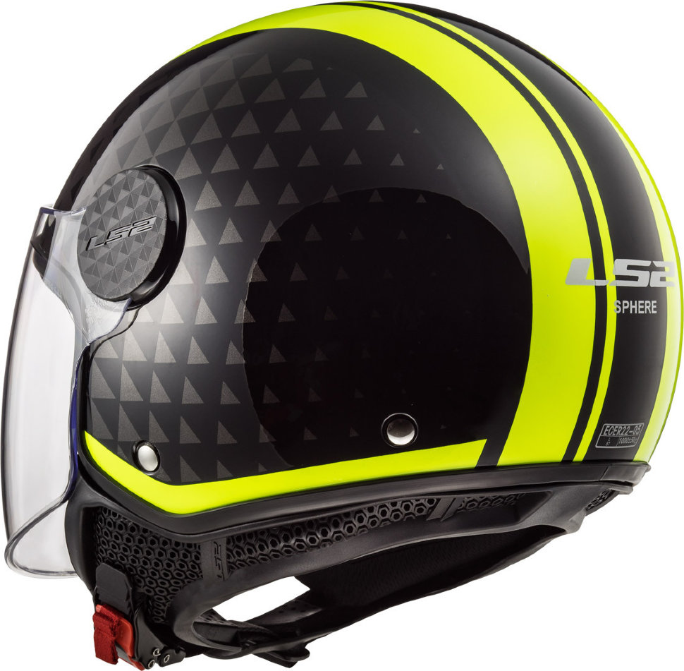 Мотошлем LS2 OF558 Sphere Lux Crush Black/Yellow