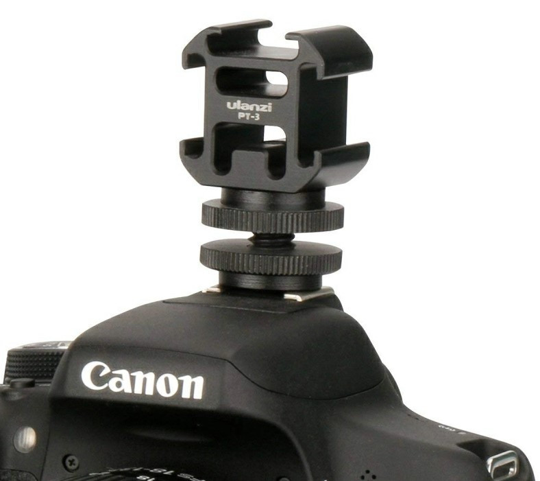 Крепление-адаптер Ulanzi с тремя разъёмами холодный башмак (PT-3S)