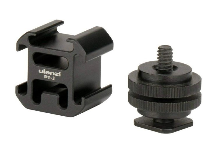Крепление-адаптер Ulanzi с тремя разъёмами холодный башмак (PT-3S)