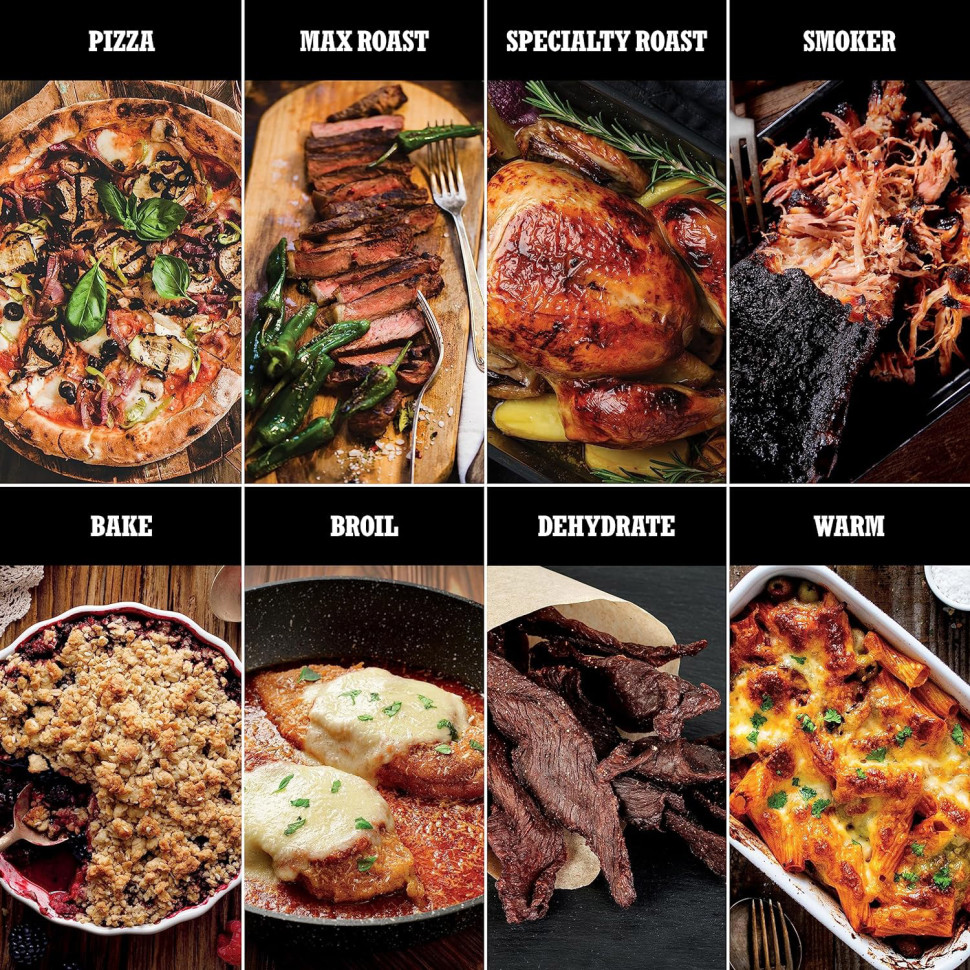 Электродуховка-барбекю и коптильня Ninja Woodfire 8-in-1 (OO101EU)