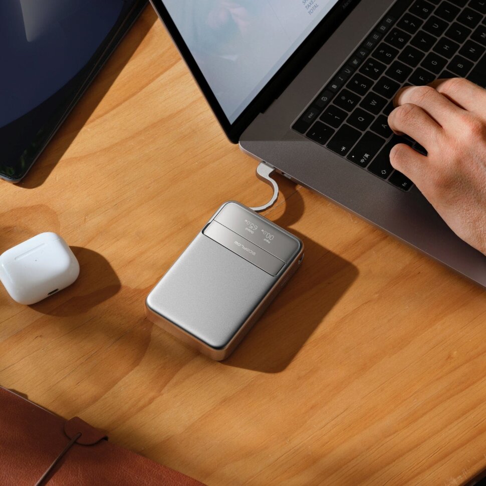 Павербанк EcoFLow RAPID 10000 Silver с MagSafe (10000 мА·ч) (EF-RAPID10000-EU)