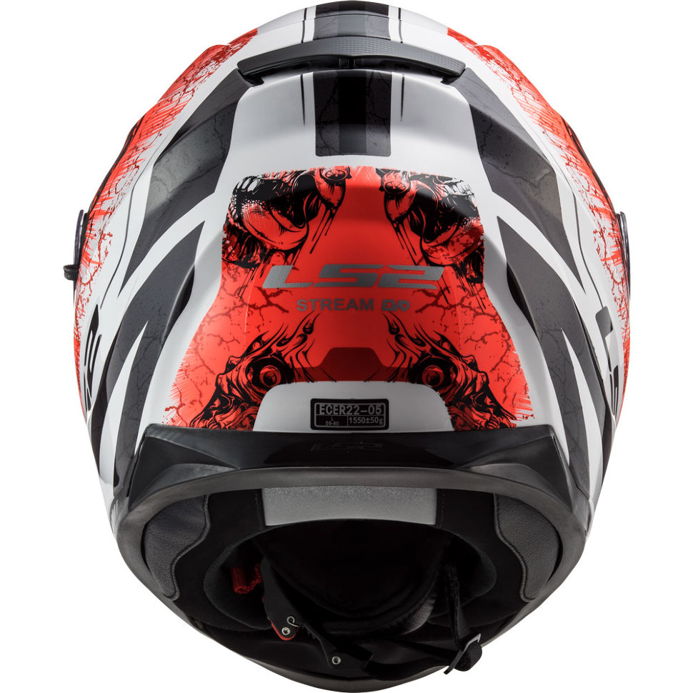 Мотошлем LS2 FF320 Stream Evo Throne White/Orange