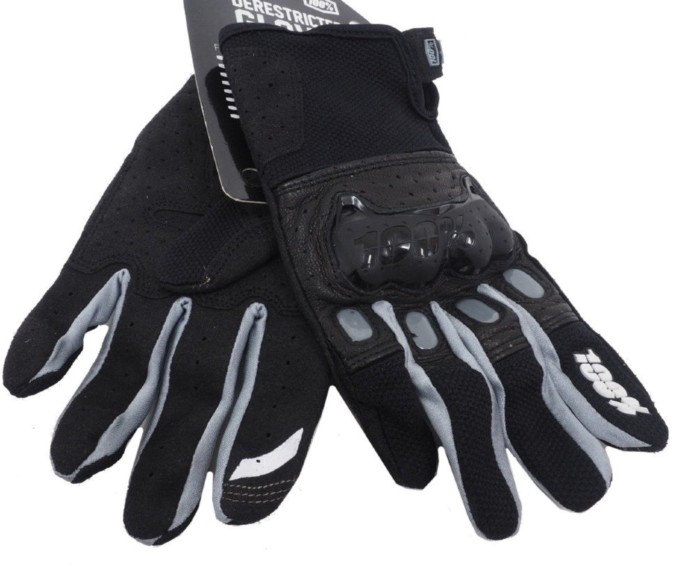 Мотоперчатки Ride 100% Derestricted Glove Black/Grey