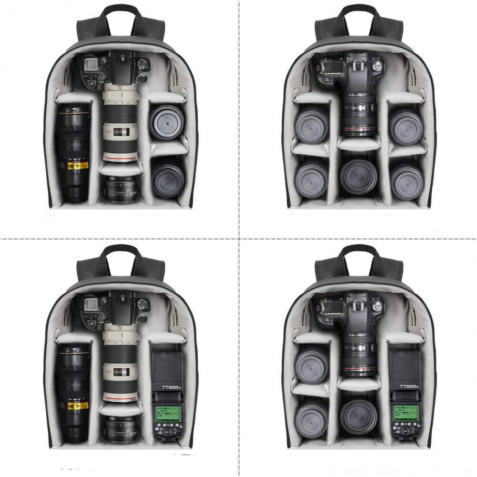 Рюкзак для фотоаппарата Caden D6B Black (58520)