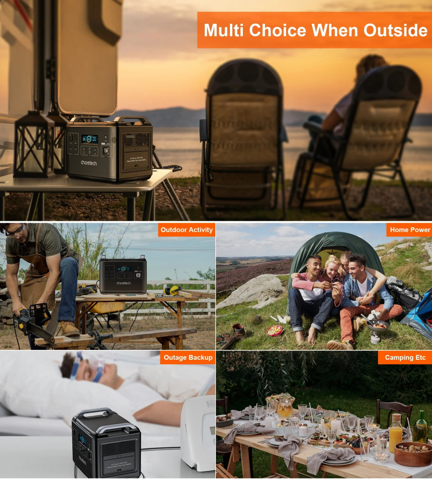 Зарядная станция Choetech BS006 2000W (1997 Вт·ч / 2000 Вт)