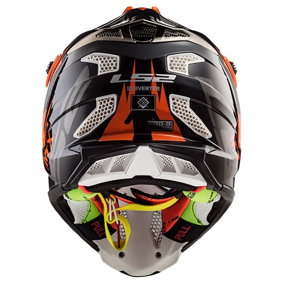 Мотошлем LS2 MX470 Subverter Emperor Black Orange