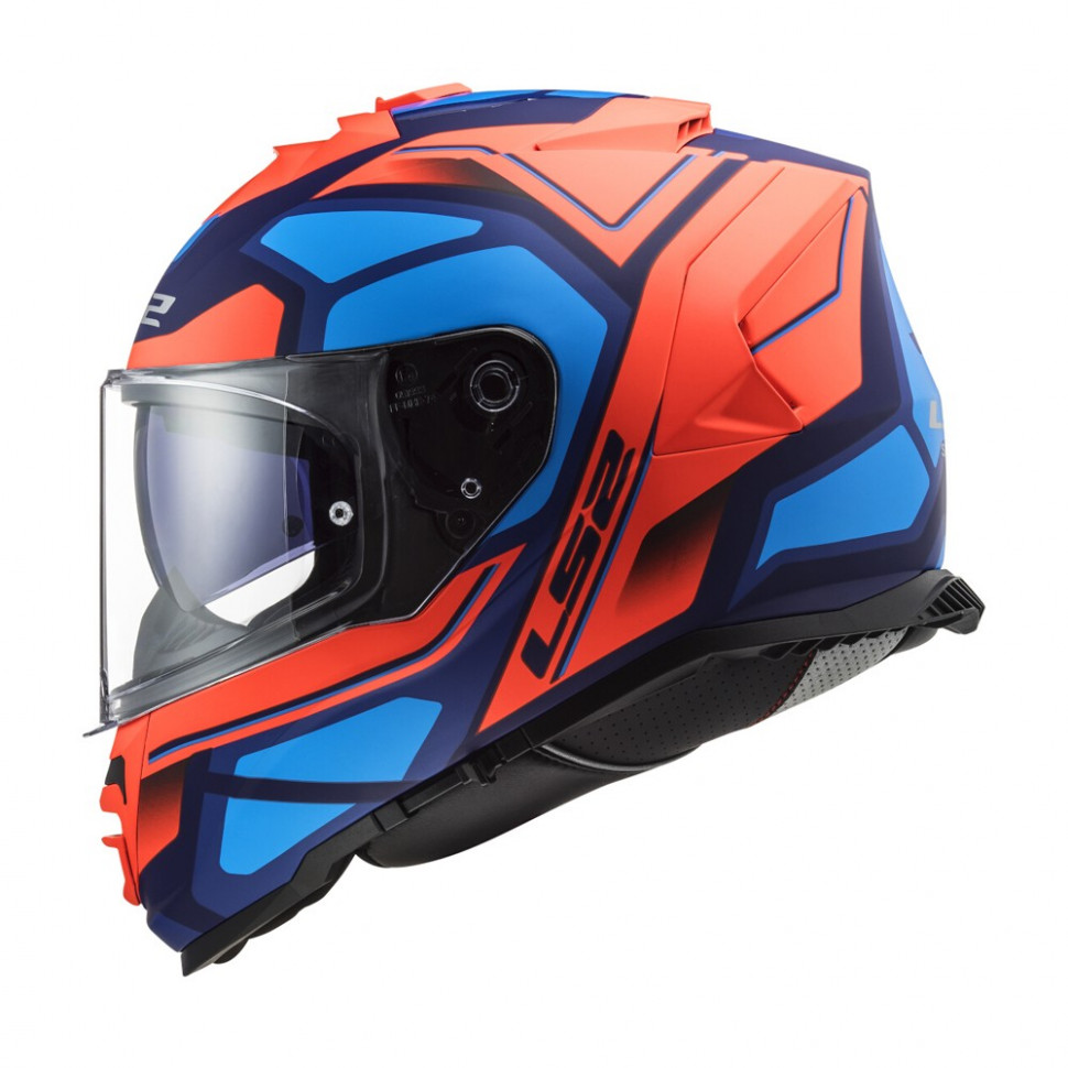 Мотошлем LS2 FF800 Storm Faster Fluo Orange Blue