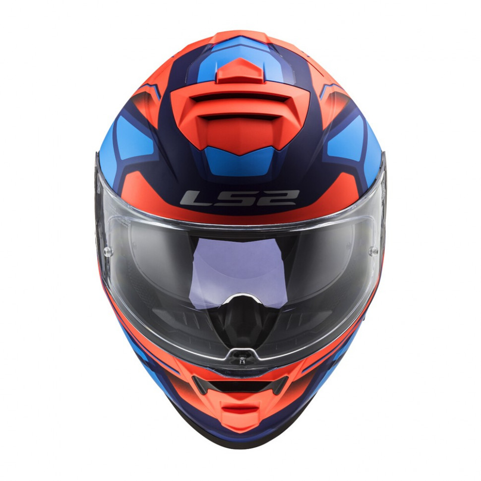 Мотошлем LS2 FF800 Storm Faster Fluo Orange Blue