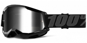 Мото окуляри 100% Strata Goggle II Black Mirror Silver Lens (50421-252-01)