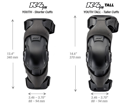 Детские ортопедические наколенники Pod MX K4 2.0 Youth Knee Brace Graphite