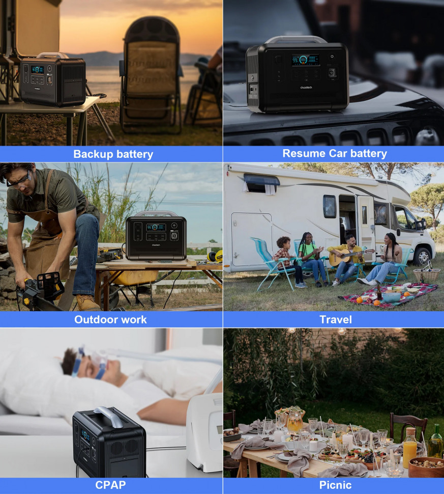 Зарядная станция Choetech BS005 1200W (960 Вт·ч / 1200 Вт)