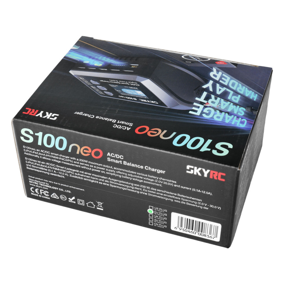 Зарядний пристрій SkyRC S100 Neo (АС 100 Вт / DC 200 Вт) (SK-100202-01)