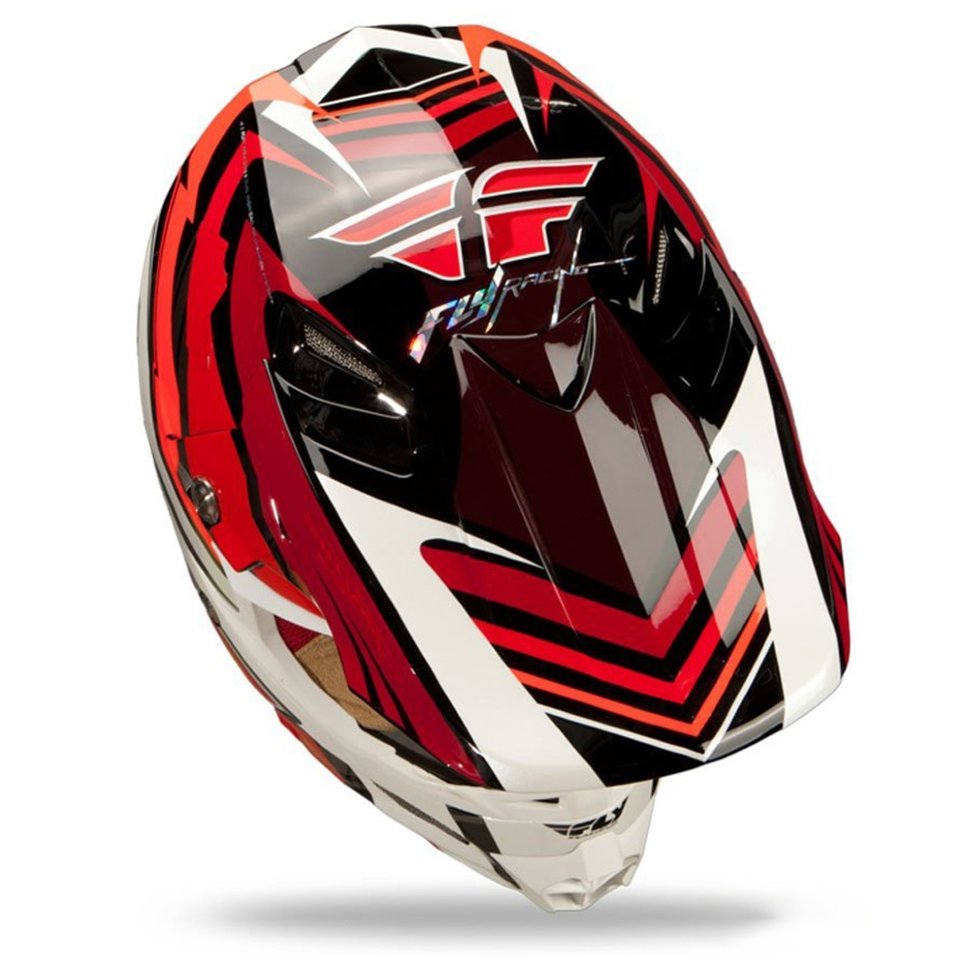 Мотошлем Fly Formula Stryper Red /White