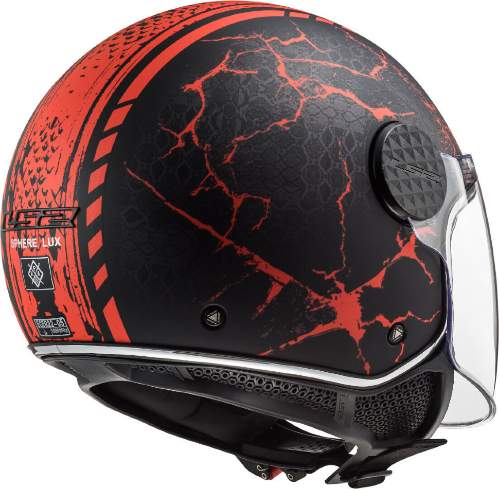 Мотошлем LS2 OF558 Sphere Lux Snake Black Matt Red
