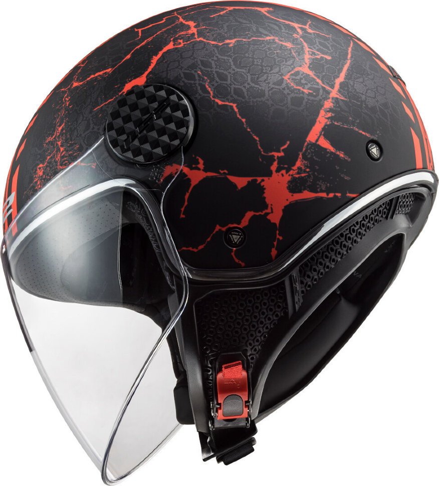 Мотошлем LS2 OF558 Sphere Lux Snake Black Matt Red