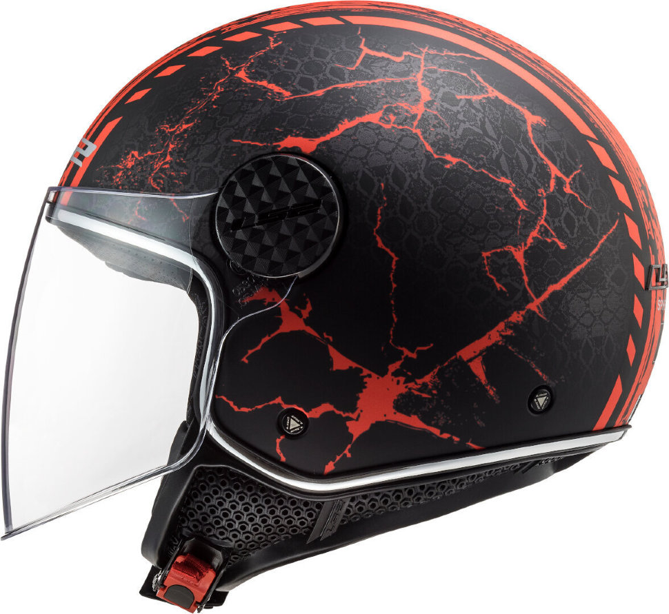 Мотошлем LS2 OF558 Sphere Lux Snake Black Matt Red