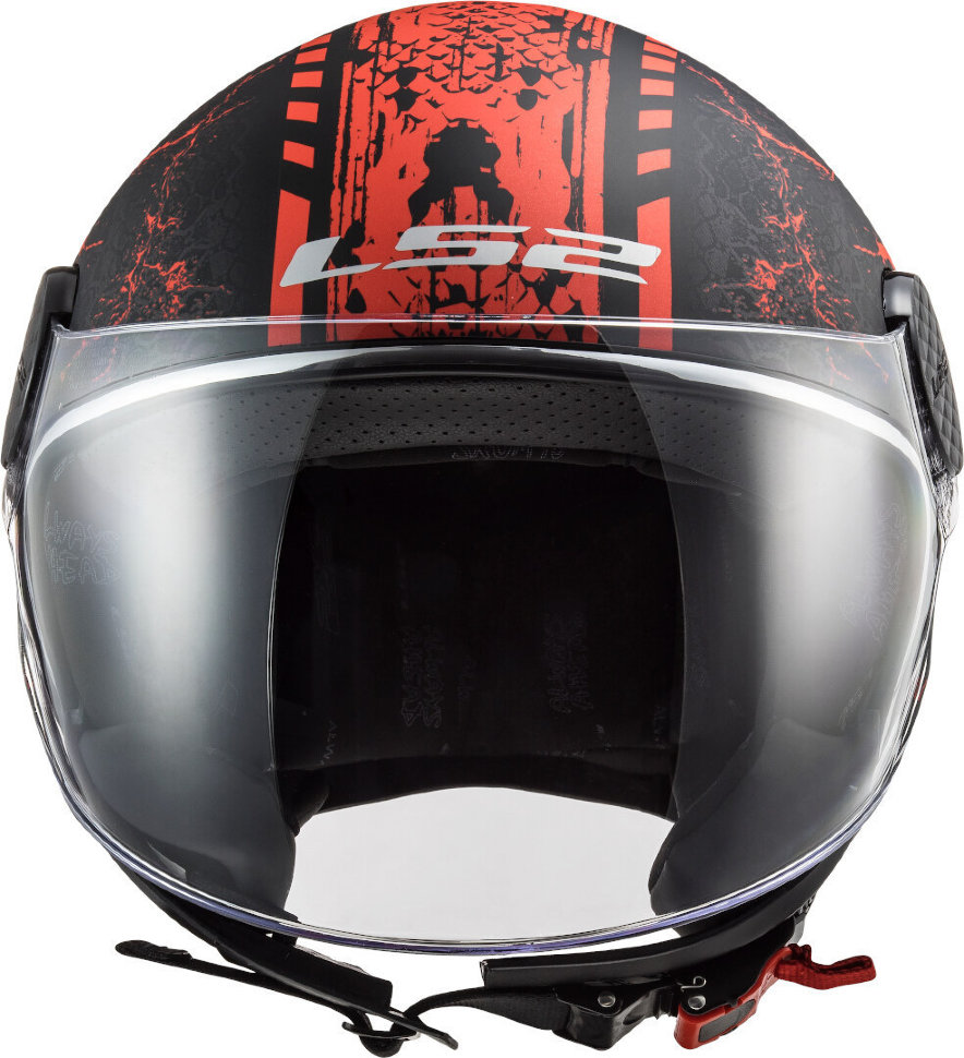Мотошлем LS2 OF558 Sphere Lux Snake Black Matt Red