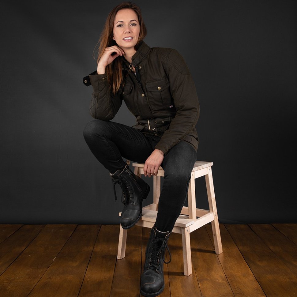 Мотоджинсы Oxford Super Jeggings WS Short Black