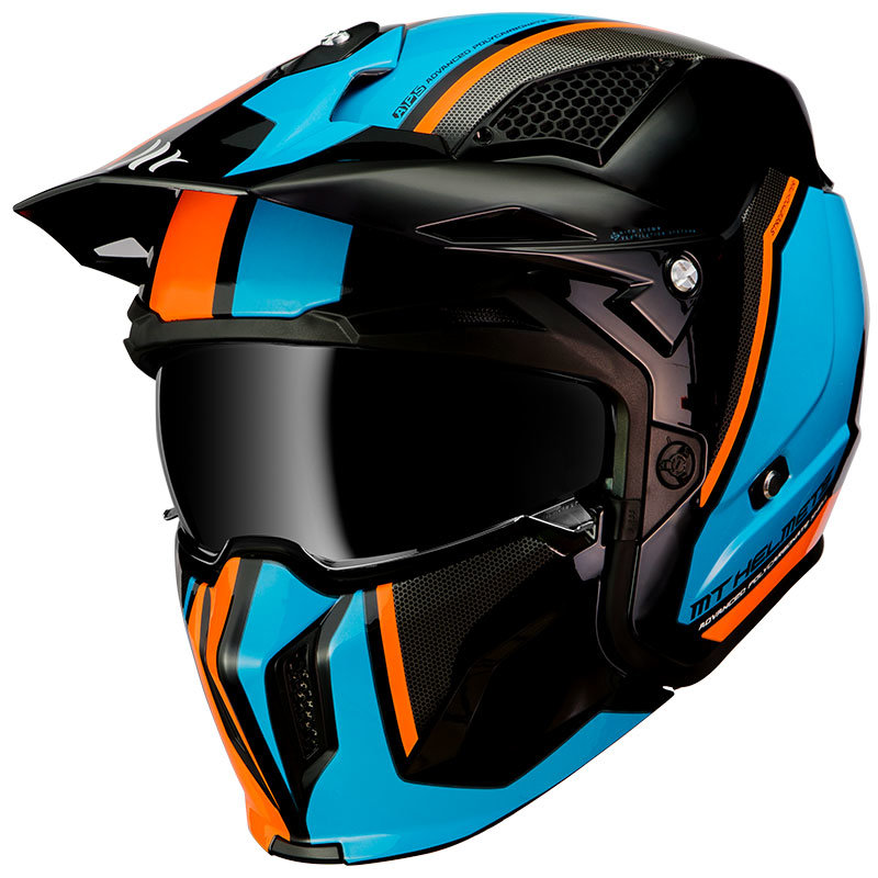 Мотошлем MT Helmets Streetfighter SV Twin Black /Blue /Orange
