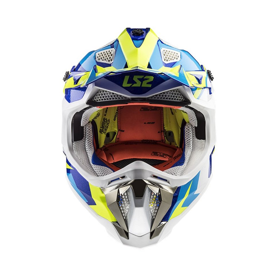Мотошлем LS2 MX470 Subverter Nimble White/Blue/Yellow