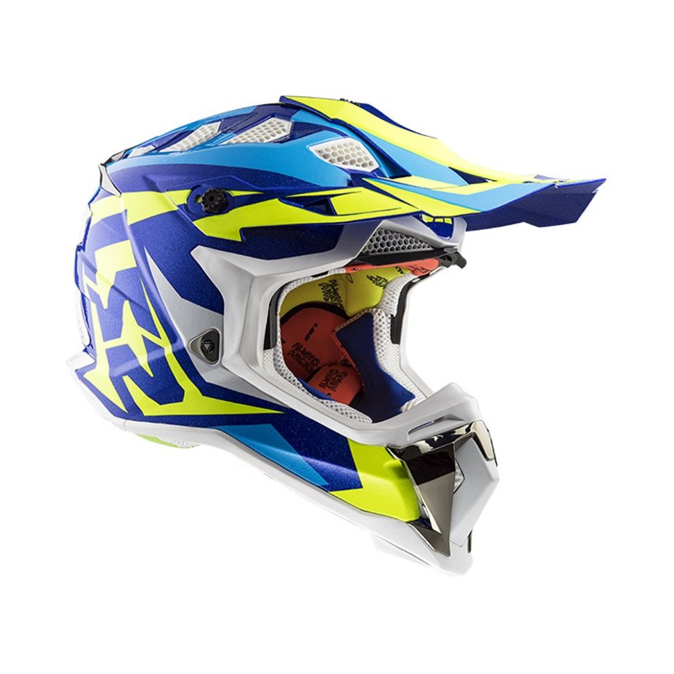Мотошлем LS2 MX470 Subverter Nimble White/Blue/Yellow