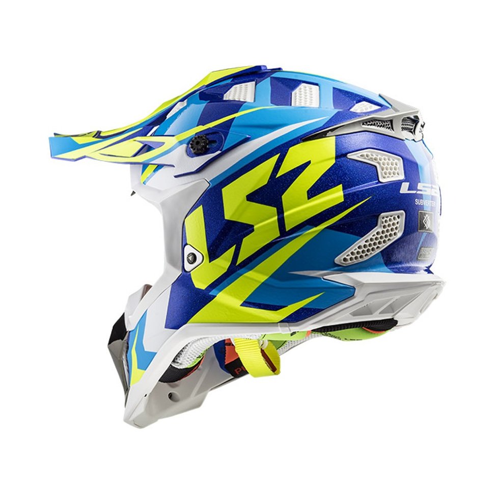 Мотошлем LS2 MX470 Subverter Nimble White/Blue/Yellow