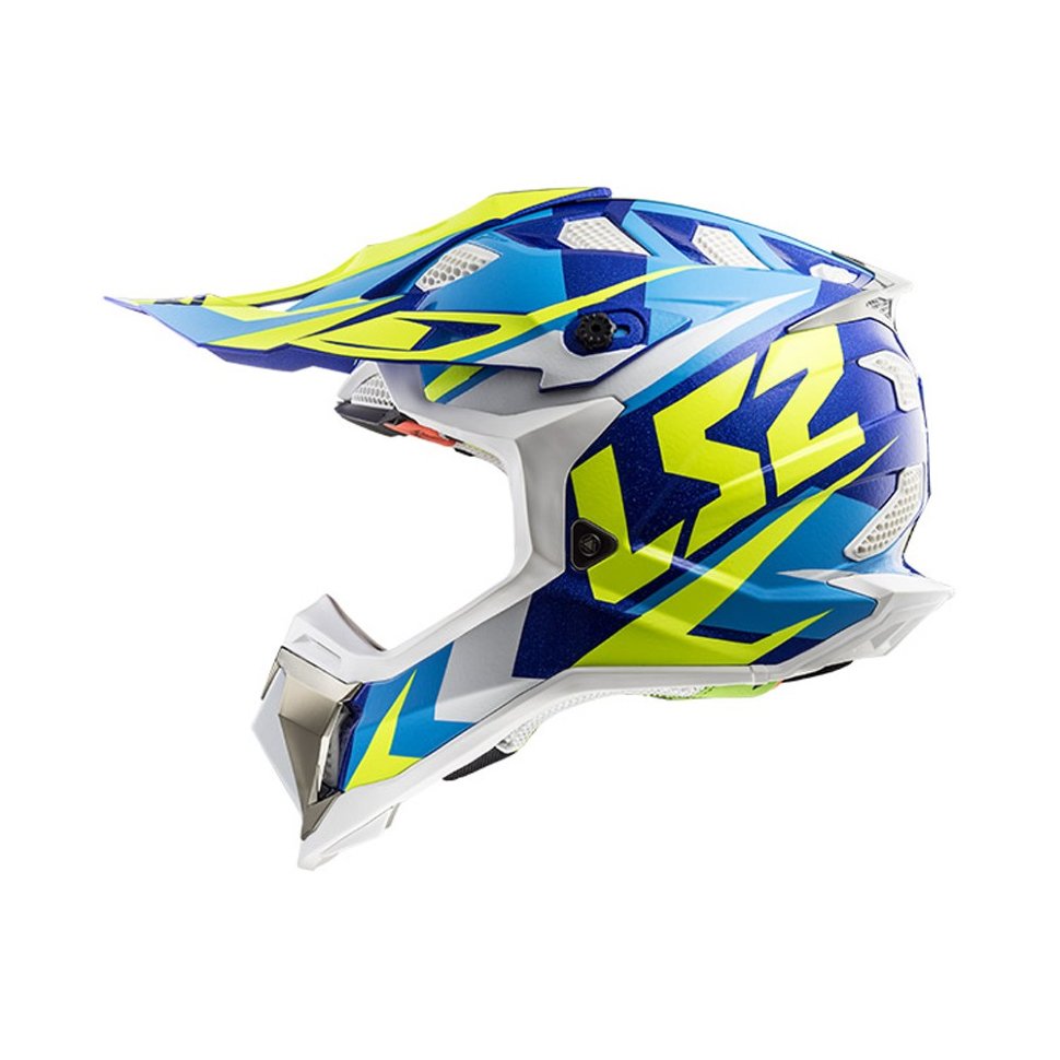 Мотошлем LS2 MX470 Subverter Nimble White/Blue/Yellow