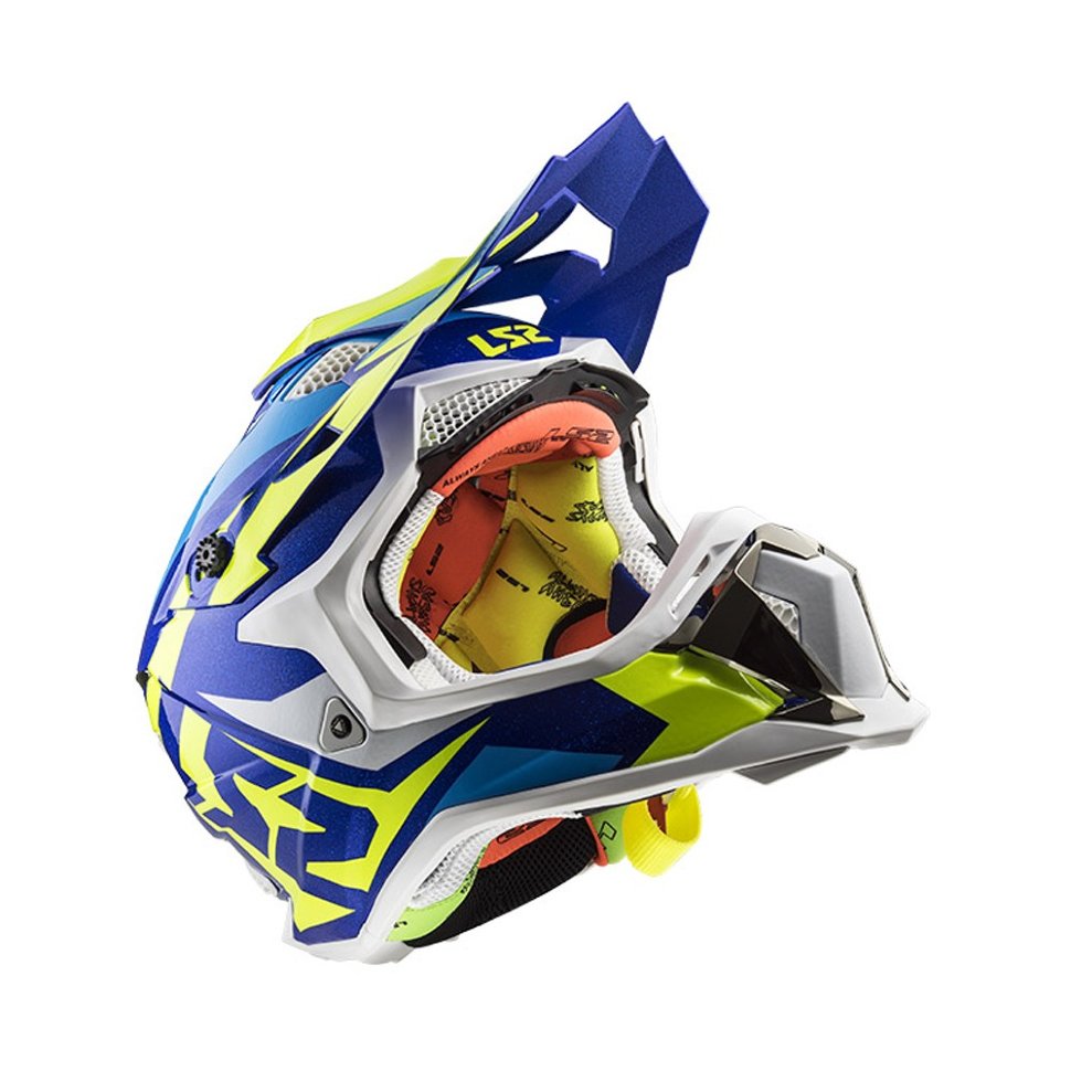 Мотошлем LS2 MX470 Subverter Nimble White/Blue/Yellow