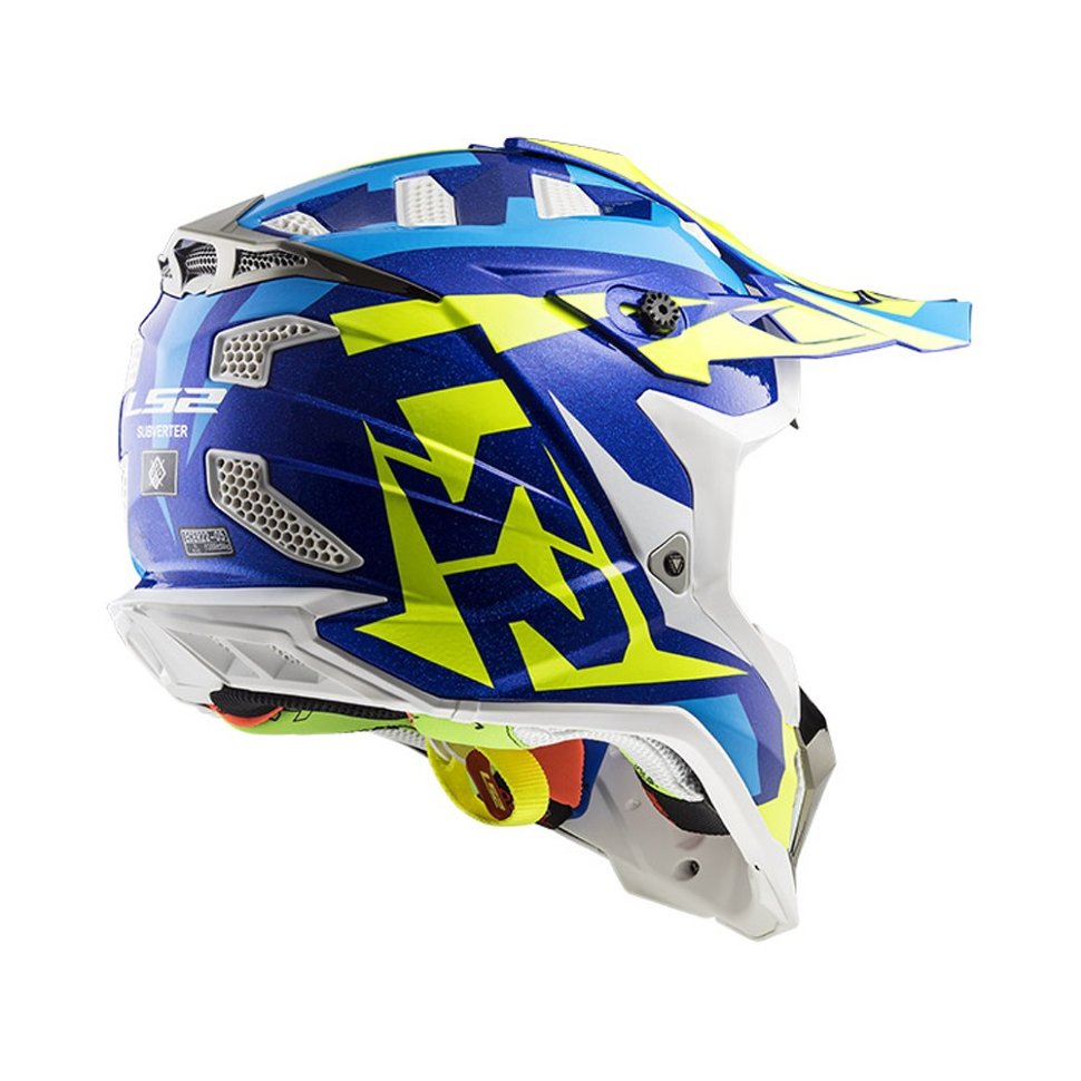 Мотошлем LS2 MX470 Subverter Nimble White/Blue/Yellow