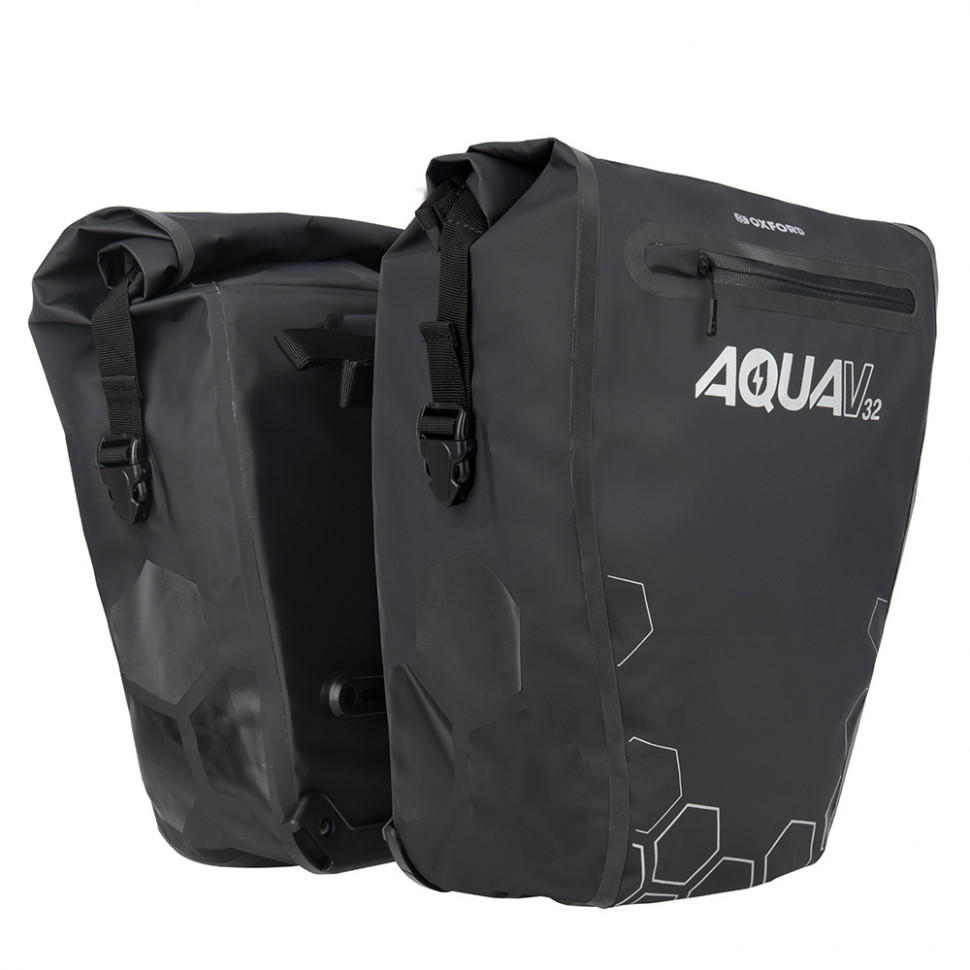 Моторюкзак Oxford Aqua V 32 Double Pannier Bag Black (OL944)