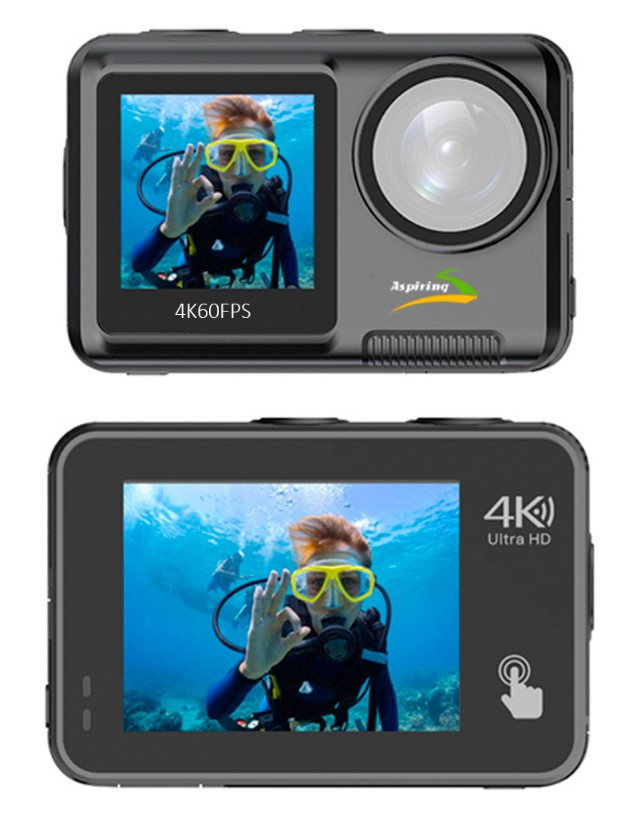 Экшн-камера Aspiring Repeat 4 Ultra HD 4K Dual Screen (86ASZE21PB)