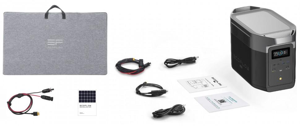 Комплект EcoFlow DELTA Max 1600 + 2х220W Solar Panel (BundleDM1600+2SP220W) (1612 Вт·ч / 2400 Вт)